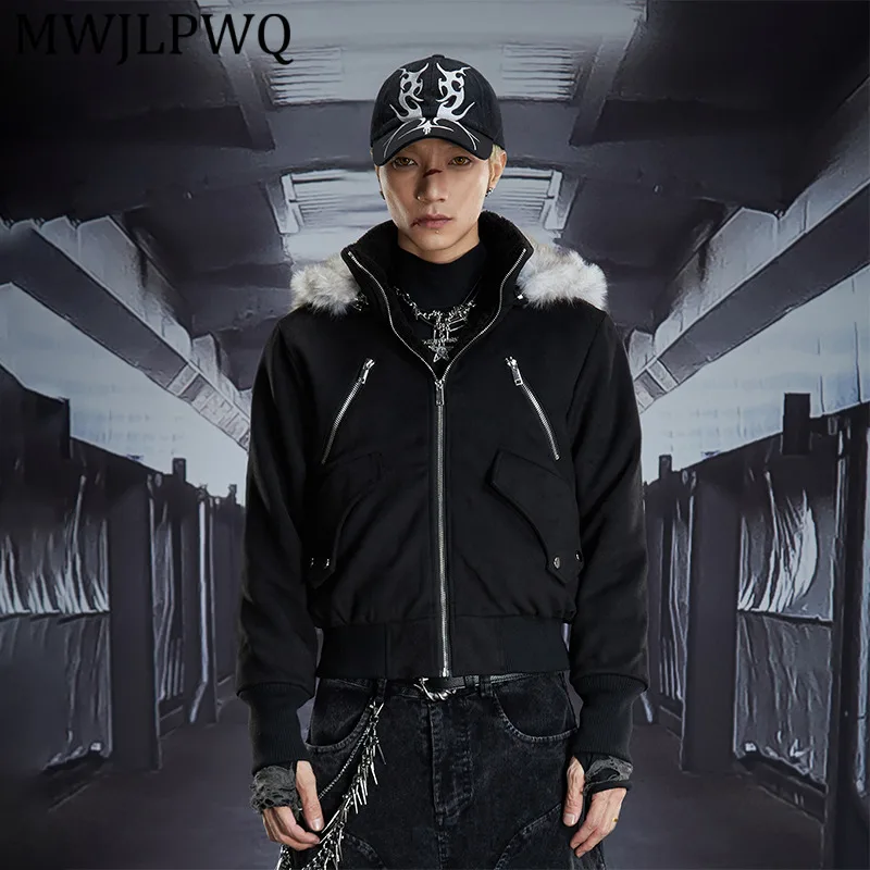MWJLPWQ Men's Fluffy Hooded Zipper Loose Short Cotton Jacket High Street Long Sleeve Casual Thickened Padded Coat Winter 13013
MWJLPWQ Men's Fluffy Hooded Zipper Loose Short Cotton Jacket High Street Long Sleeve Casual Thickened Padded Coat Winter 13013