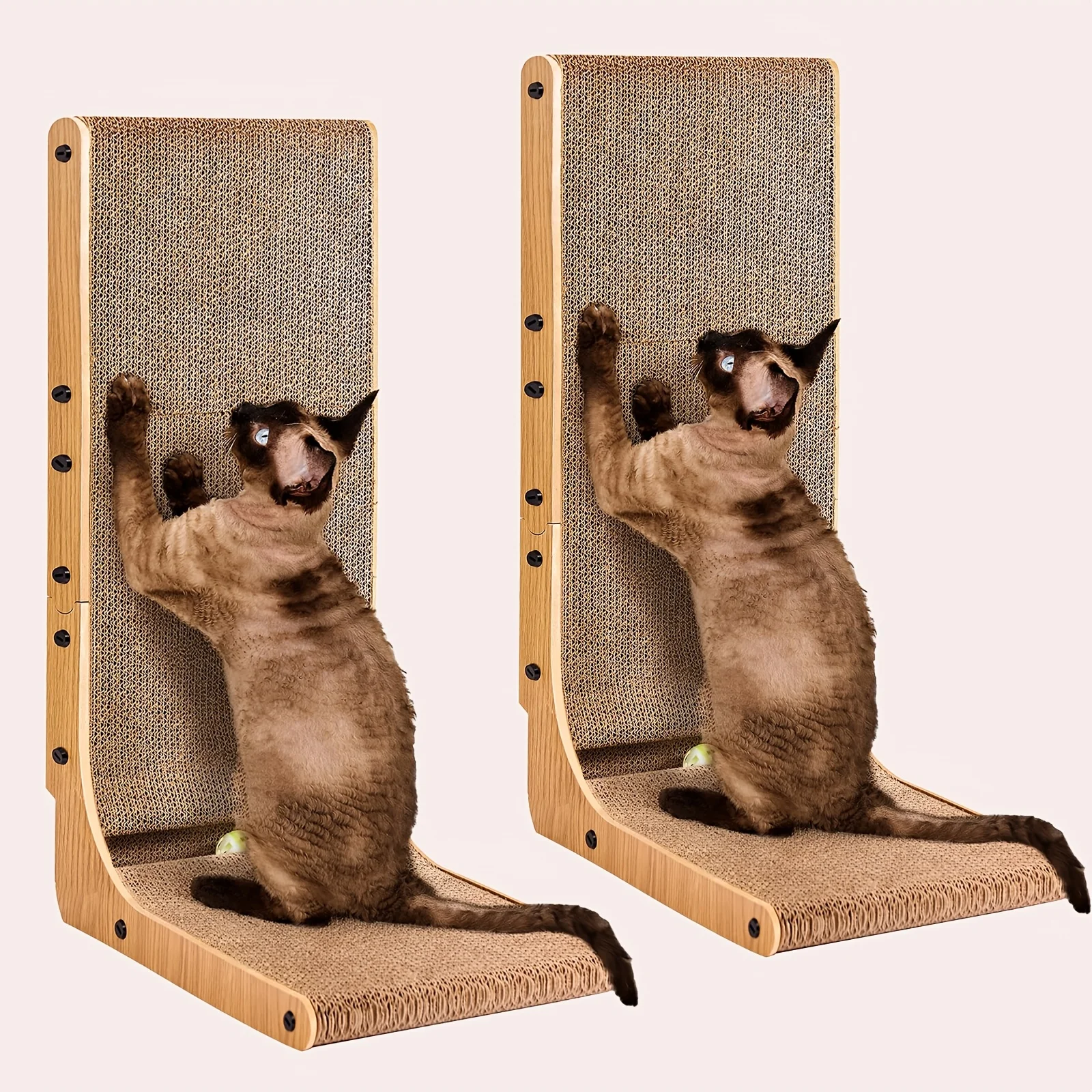 2pcs Of Cat Scratcher, Cat Scratching Post, Cardboard Cat Scratching Board with Ball Toy, Large Vertical L Shape Cat Scratcher Scratch Pads Cat Toys for Indoor Cats, Pet Herb
2pcs Of Cat Scratcher, Cat Scratching Post, Cardboard Cat Scratching Board with Ball Toy, Large Vertical L Shape Cat Scratcher Scratch Pads Cat Toys for Indoor Cats, Pet Herb