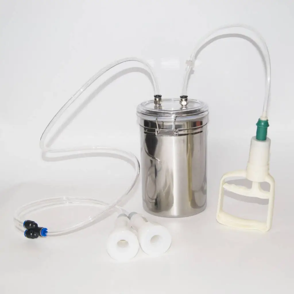 Ручной вакуумный насос для доения с прозрачной крышкой, комплект для домашнего доения коров, коз, овец
Ручной вакуумный насос для доения с прозрачной крышкой, комплект для домашнего доения коров, коз, овец