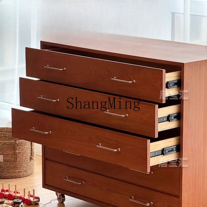 FG Retro Five-Drawer Cabinet Solid Wood Simple Drawer Style TallCapacity Movable Side Cabinet Bedroom Bedside Cabinet
FG Retro Five-Drawer Cabinet Solid Wood Simple Drawer Style TallCapacity Movable Side Cabinet Bedroom Bedside Cabinet