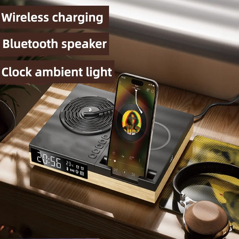 Беспроводная Bluetooth 5.1 Hi-Fi колонка в стиле ретро, настольные часы-будильник в форме виниловой пластинки с подсветкой
Беспроводная Bluetooth 5.1 Hi-Fi колонка в стиле ретро, настольные часы-будильник в форме виниловой пластинки с подсветкой