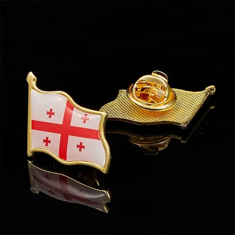 Georgia Nationale Revers Pin Veiligheidsspelden Land Vlag Revers Pin Badge Broche Kleding Accessoires