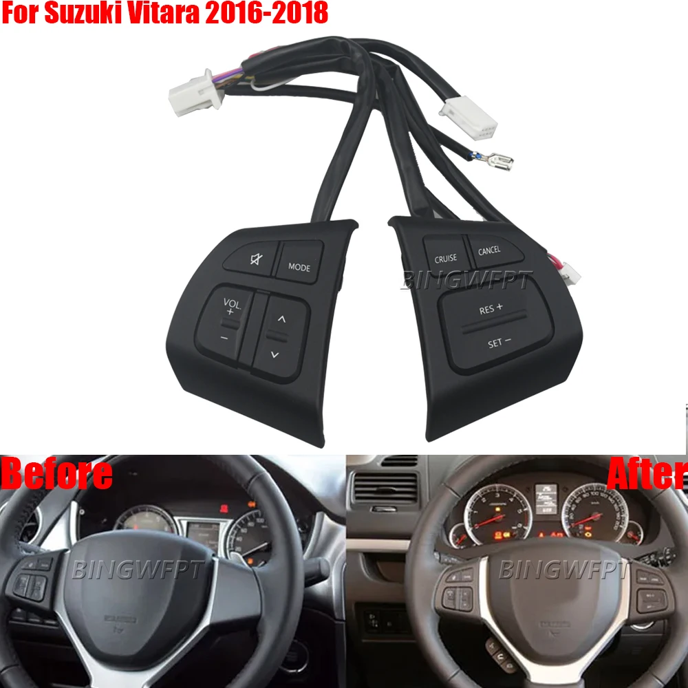 High Quality Steering Wheel Cruise Control Volume Mute Button Switch 37460-66M70-5PK For Suzuki Vitara 2016-2018
High Quality Steering Wheel Cruise Control Volume Mute Button Switch 37460-66M70-5PK For Suzuki Vitara 2016-2018