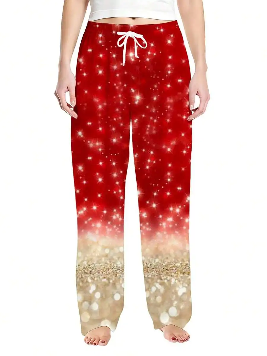 Women Wide Leg Pants Red Star Fireworks Print Casual Lounge Pants
Women Wide Leg Pants Red Star Fireworks Print Casual Lounge Pants