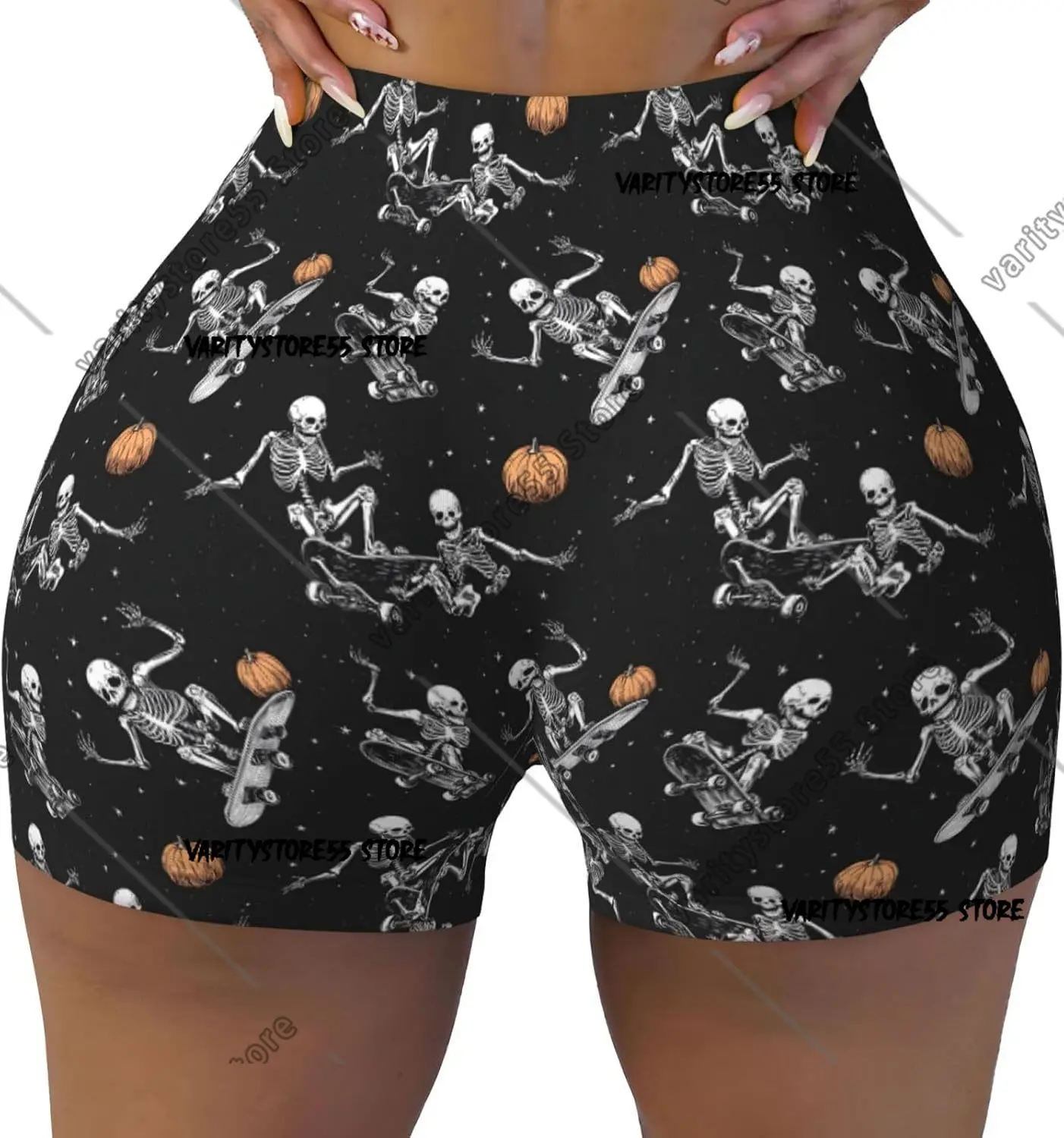 Бесшовные шорты для тренировок, женские шорты с забавным черепом и принтом тыквы, байкерские шорты для йоги, бега в тренажерном зале, спандекс для женщин
Бесшовные шорты для тренировок, женские шорты с забавным черепом и принтом тыквы, байкерские шорты для йоги, бега в тренажерном зале, спандекс для женщин