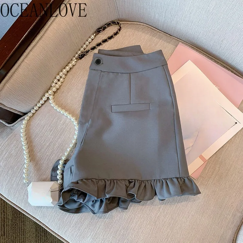 OCEANLOVE Sweet Ruffels Shorts Mujer Solid Spring Summer Korean Fashion Retro Women High Waist Casual Pantalones Cortos
OCEANLOVE Sweet Ruffels Shorts Mujer Solid Spring Summer Korean Fashion Retro Women High Waist Casual Pantalones Cortos