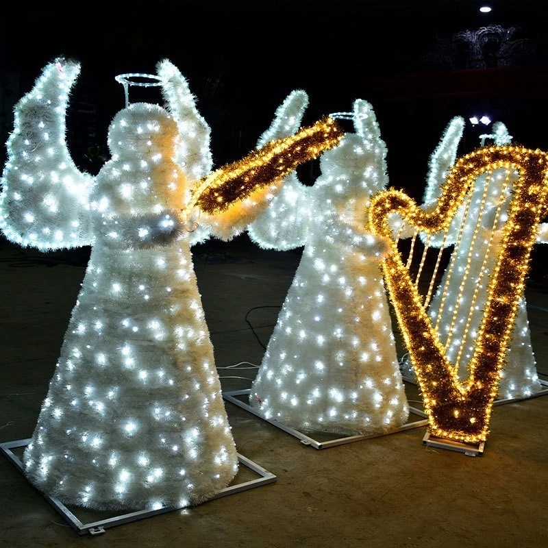 Outdoor waterproof holiday lighting Christmas ornaments Angel lights scene arrangement
Outdoor waterproof holiday lighting Christmas ornaments Angel lights scene arrangement
