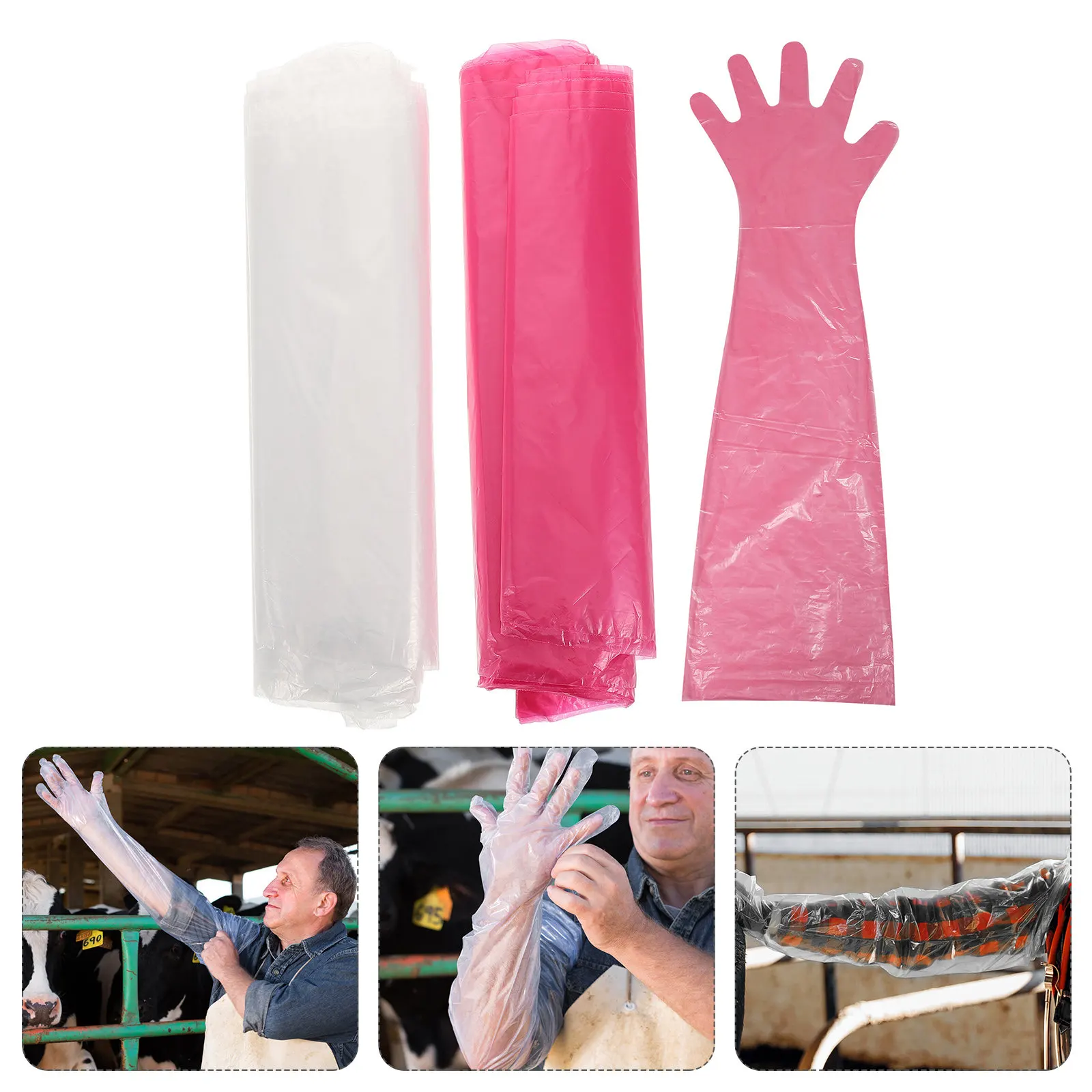 100Pcs Veterinary Long Arm Gloves Shoulder Length Disposable Plastic Animal Handling Gloves for Cattle Snake Proof Field
100Pcs Veterinary Long Arm Gloves Shoulder Length Disposable Plastic Animal Handling Gloves for Cattle Snake Proof Field