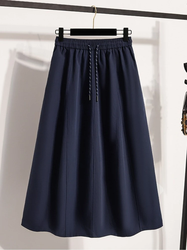 Women 2025 Autumn New Fashionable High Elastic Waist A Line Skirt Plus Size Skirts Korean Style Casual Versatile Long Skirt
Women 2025 Autumn New Fashionable High Elastic Waist A Line Skirt Plus Size Skirts Korean Style Casual Versatile Long Skirt