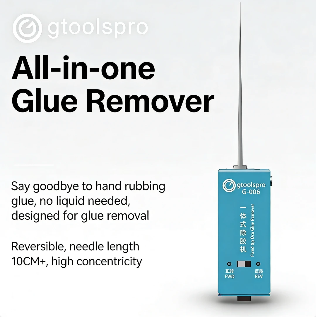 Gtoolspro G-006 Fixed Tip OCA Glue Removal Machine for IPhone Android LCD Screen Cleaning and Repair Glue Removal Machine Tool
Gtoolspro G-006 Fixed Tip OCA Glue Removal Machine for IPhone Android LCD Screen Cleaning and Repair Glue Removal Machine Tool