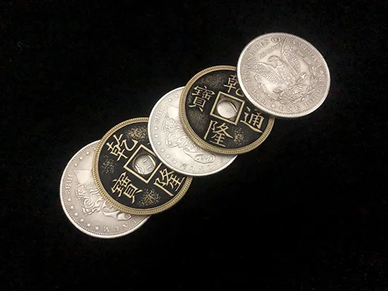 Made in China By Jimmy Fan Coin Transformation Illusion Close up Magic Tricks Magia Magie Magicians Prop Gimmick Accessory
Made in China By Jimmy Fan Coin Transformation Illusion Close up Magic Tricks Magia Magie Magicians Prop Gimmick Accessory