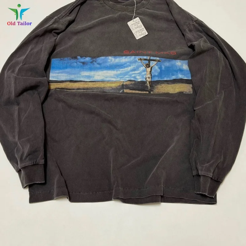 Футболка SAINT Blue Sky White Clouds Sky Washed с круглым вырезом и длинными рукавами, модная мужская и женская футболка в стиле ретро с принтом
Футболка SAINT Blue Sky White Clouds Sky Washed с круглым вырезом и длинными рукавами, модная мужская и женская футболка в стиле ретро с принтом