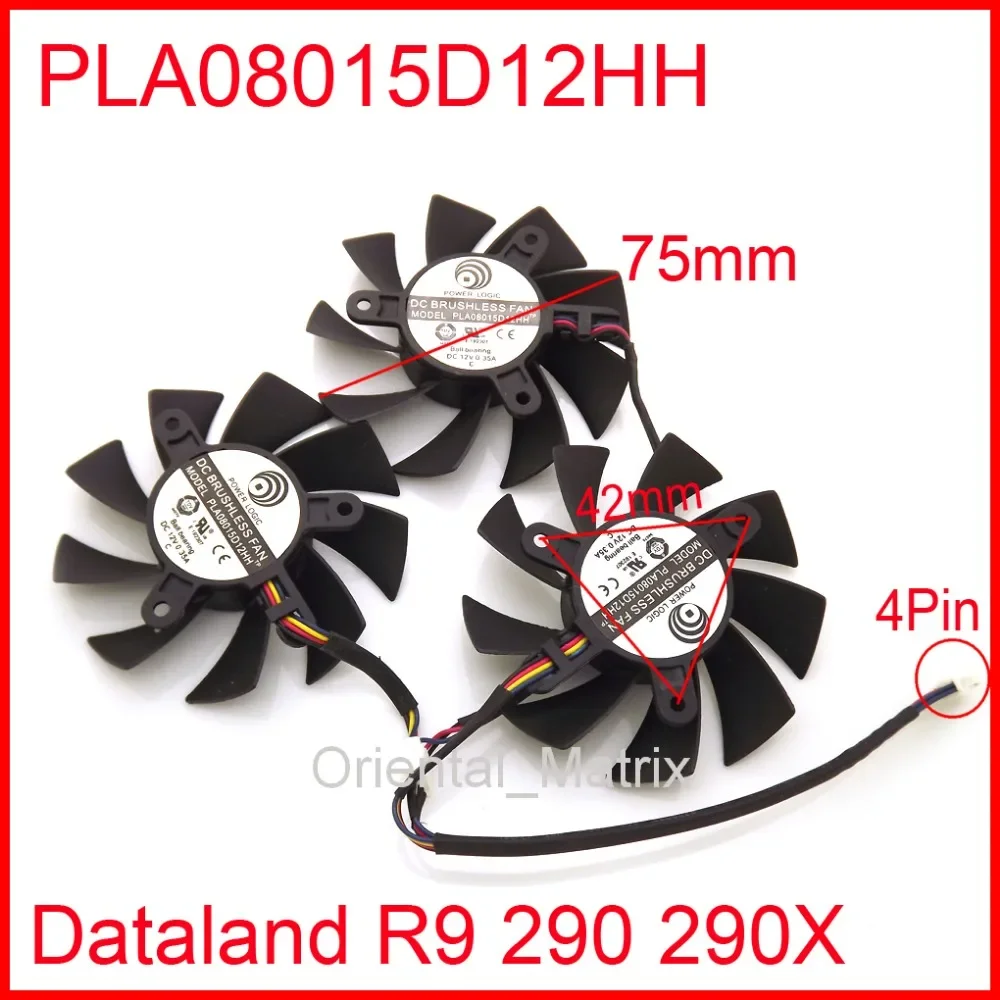 Free Shipping PLA08015D12HH 12V 0.35A 75mm 42x42x42mm For Dataland R9 290 290X Graphics Card Cooling Fan 4Wire 4Pin
Free Shipping PLA08015D12HH 12V 0.35A 75mm 42x42x42mm For Dataland R9 290 290X Graphics Card Cooling Fan 4Wire 4Pin