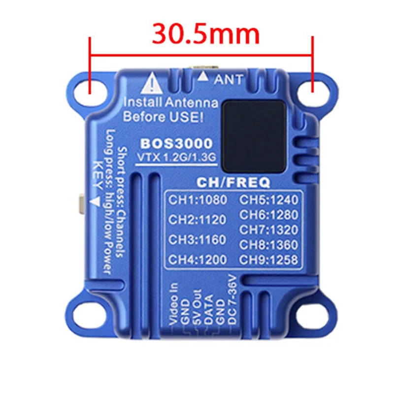 A97I-For FPV Long Range RC Drone Compatible 1.2Ghz 1.3Ghz 3W VTX 3000Mw 9 Channel Video Audio Transmitter(PAL/NTSC)
A97I-For FPV Long Range RC Drone Compatible 1.2Ghz 1.3Ghz 3W VTX 3000Mw 9 Channel Video Audio Transmitter(PAL/NTSC)