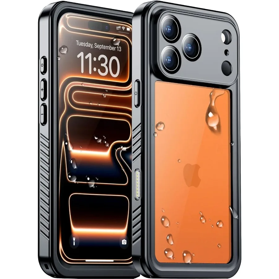 Compatible with iPhone 17 Pro Max Case Waterproof Built-in Screen Camera Protector IP68 Underwater Full Body 17FT Military
Compatible with iPhone 17 Pro Max Case Waterproof Built-in Screen Camera Protector IP68 Underwater Full Body 17FT Military
