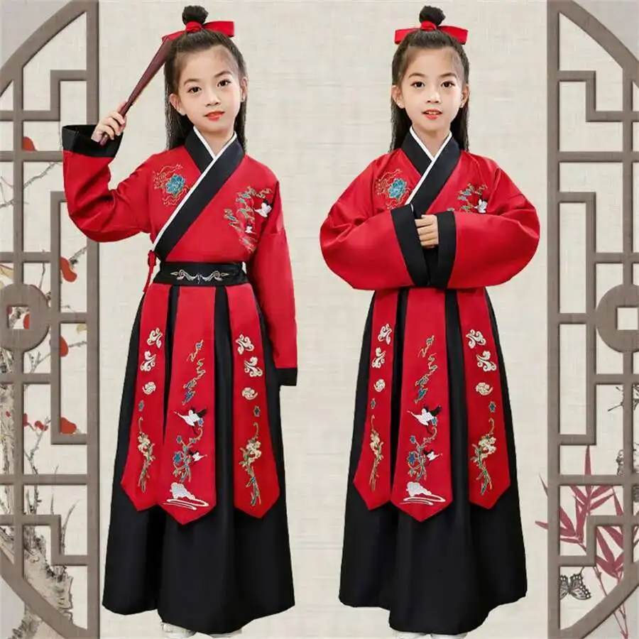 Ancient Chinese Children Traditional Costume Boys and Girls Red Black Hanfu Cosplay Dress for Halloween Kids Cosplay
Ancient Chinese Children Traditional Costume Boys and Girls Red Black Hanfu Cosplay Dress for Halloween Kids Cosplay