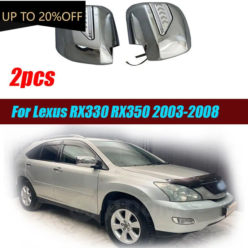 Pair Rearview Mirror Cover Overlay Silver For Lexus RX330 RX350 2003-2008 
Pair Rearview Mirror Cover Overlay Silver For Lexus RX330 RX350 2003-2008