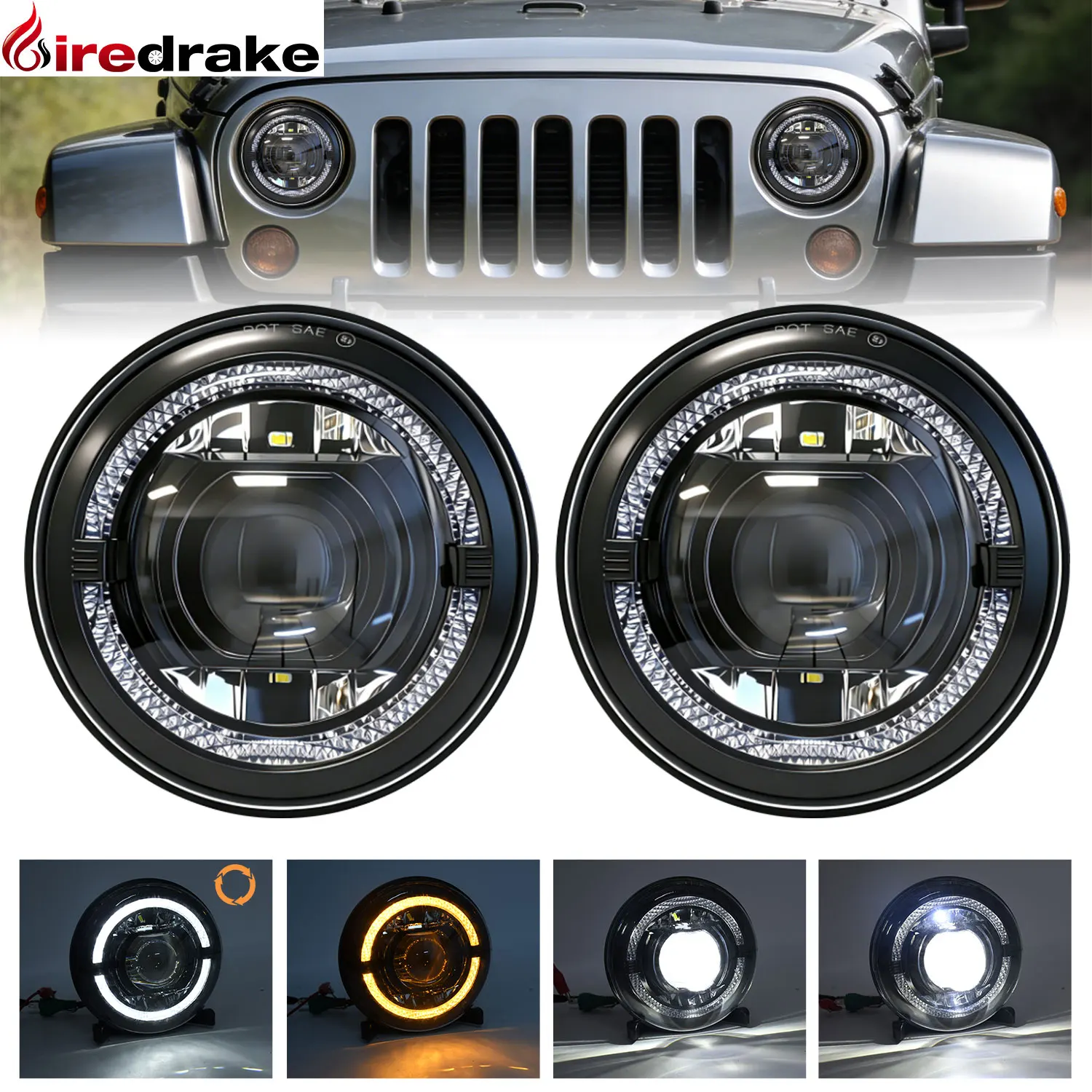 7inch Super Bright LED Sealed Beam H4 for Headlight DRL LED Headlight DRL H4 12V 24V 4x4 for Harley Davidson Accessories
7inch Super Bright LED Sealed Beam H4 for Headlight DRL LED Headlight DRL H4 12V 24V 4x4 for Harley Davidson Accessories