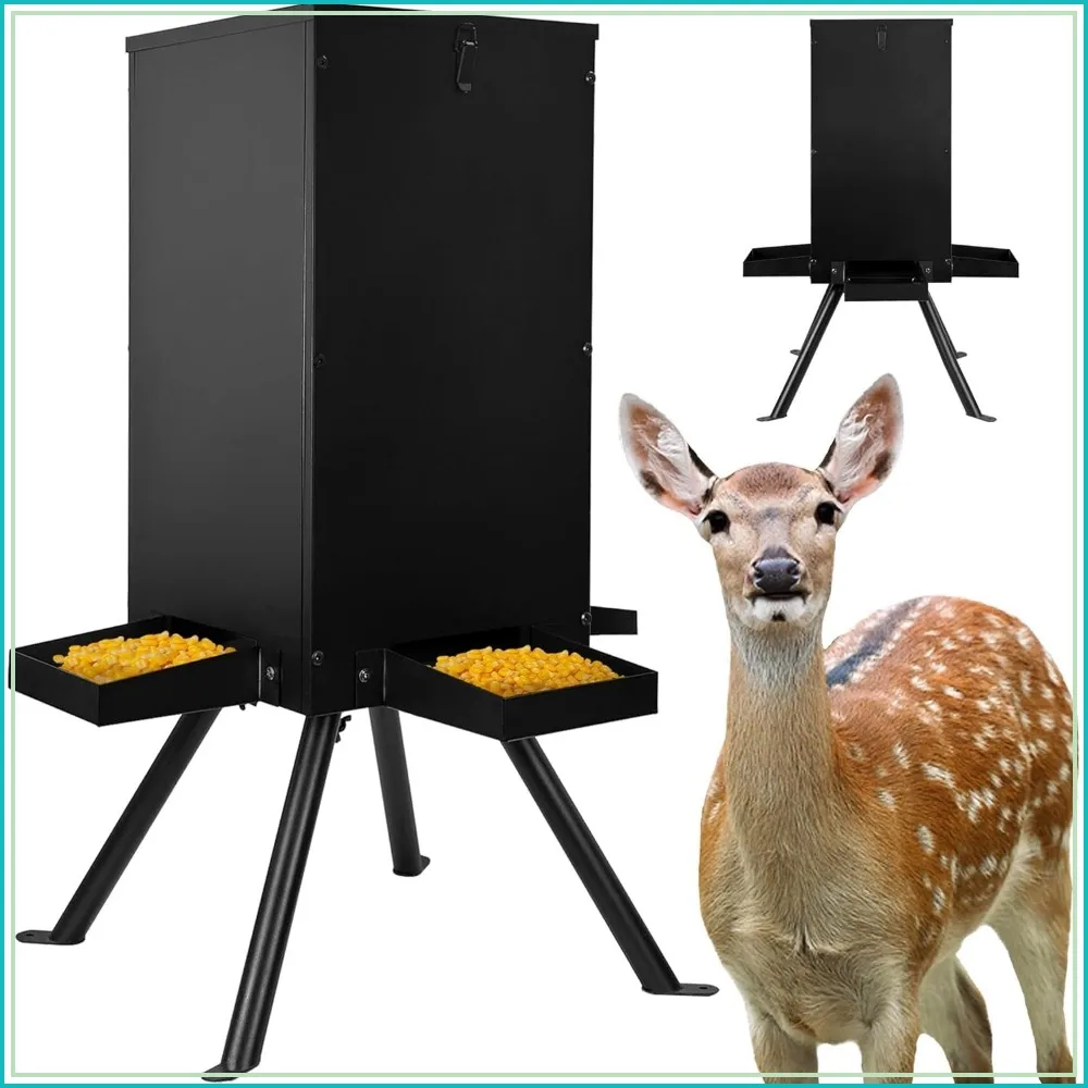85lbs Deer Feeder with 4 Feeding Trays and Stand, Weatherproof Heavy Duty Metal Gravity Feeder for Wildlife
85lbs Deer Feeder with 4 Feeding Trays and Stand, Weatherproof Heavy Duty Metal Gravity Feeder for Wildlife