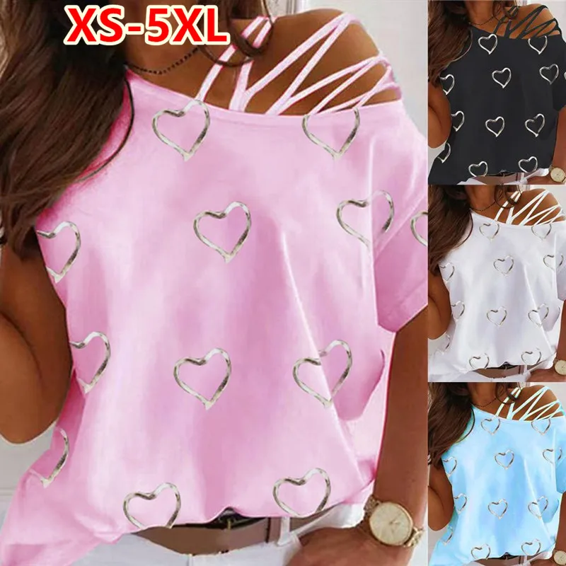 Women Fashion Summer Tee Casual O-neck Short Sleeve Shirts love Printed Tops Ladies Loose Cotton T-shirts XS-5XL
Women Fashion Summer Tee Casual O-neck Short Sleeve Shirts love Printed Tops Ladies Loose Cotton T-shirts XS-5XL