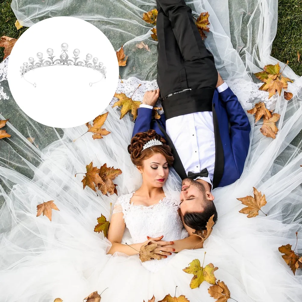 Корона невесты со стразами и жемчугом, свадебная тиара, свадебный головной убор, аксессуары для волос, свадебная фотография, косплей, представление 
Корона невесты со стразами и жемчугом, свадебная тиара, свадебный головной убор, аксессуары для волос, свадебная фотография, косплей, представление