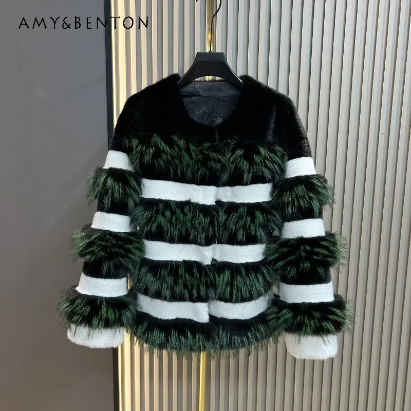 2025 Winter New Faux Mink Fur Coat for Women's Stylish Youthful Fashionable Thickened Warm Furry Top Short Long-sleeves Jacket
2025 Winter New Faux Mink Fur Coat for Women's Stylish Youthful Fashionable Thickened Warm Furry Top Short Long-sleeves Jacket