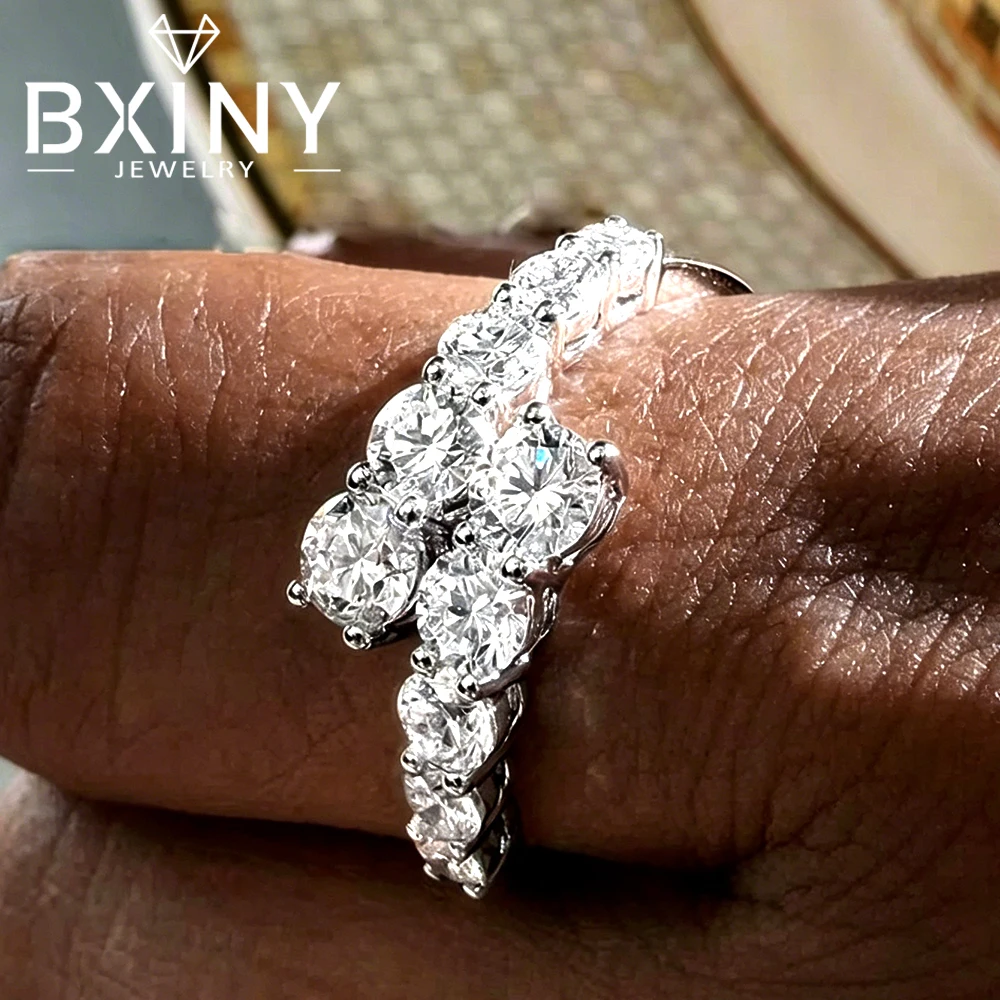 BXINY All Moissanite Open Ring 925 Sterling Silver GRA Certified Lab Diamond For Women Adjustable Wedding Band Gift Fine Jewelry
BXINY All Moissanite Open Ring 925 Sterling Silver GRA Certified Lab Diamond For Women Adjustable Wedding Band Gift Fine Jewelry