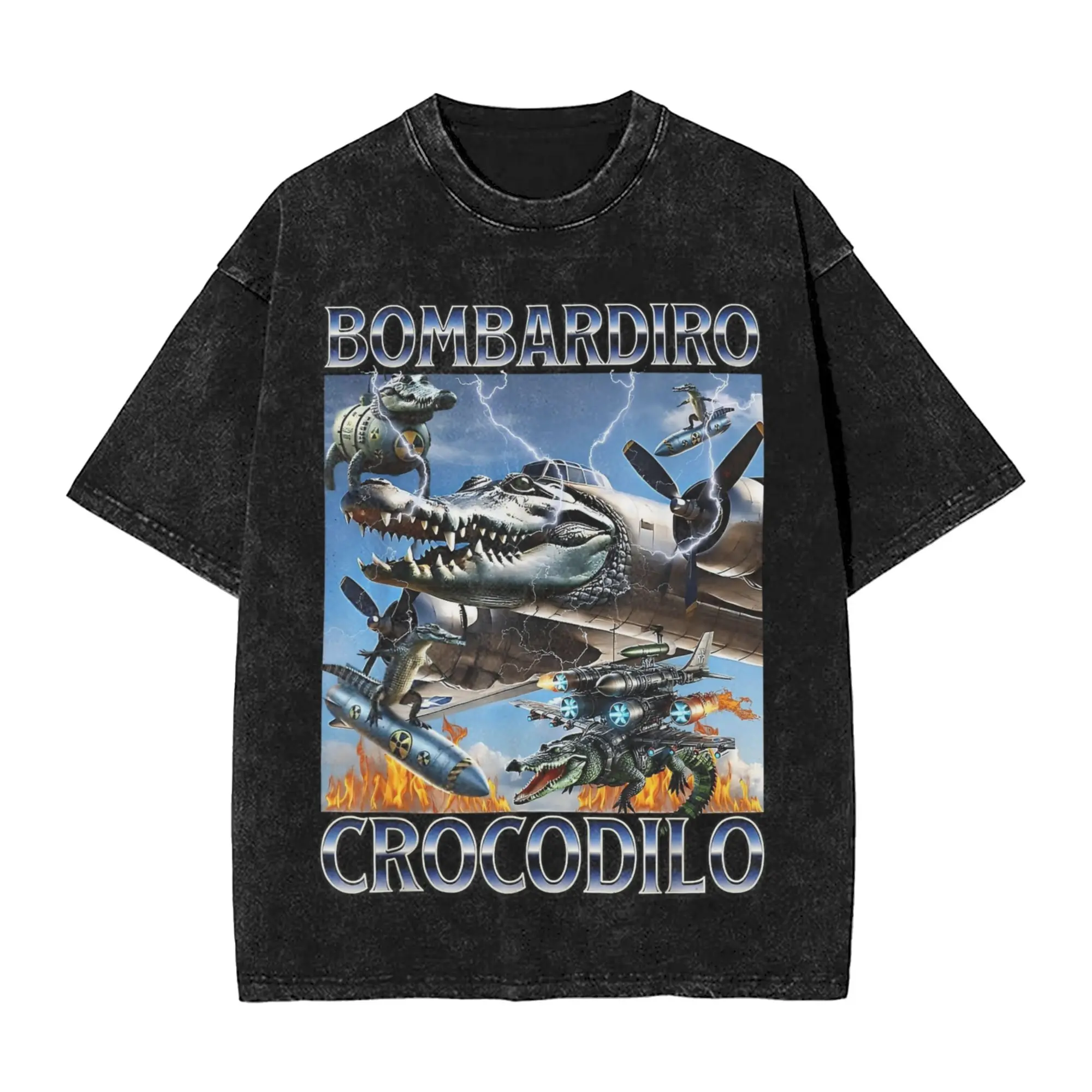 Women Men Funny Bombardiro Crocodilo Shark Meme T Shirt Graphic Washed Vintage Novelty T-Shirts
Women Men Funny Bombardiro Crocodilo Shark Meme T Shirt Graphic Washed Vintage Novelty T-Shirts