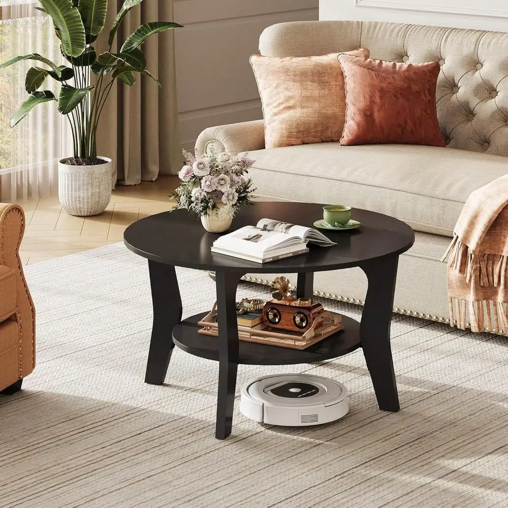 Table For Living Room,Round Coffee Table, 2Tier Small Coffee Table With Storage Shelf, Circle Wood Center Table For Living Room
Table For Living Room,Round Coffee Table, 2Tier Small Coffee Table With Storage Shelf, Circle Wood Center Table For Living Room