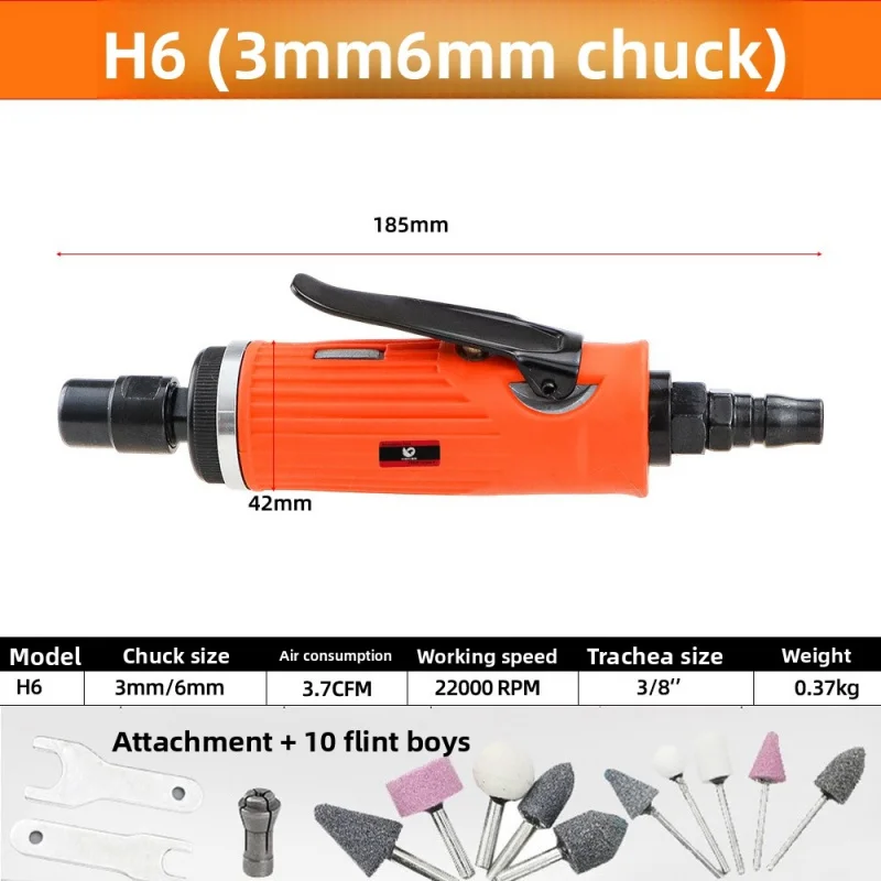 High-Power High-Speed H6 Pneumatic Grinding Machine H8 Industrial-Grade Extended Straight Grinder H9 90-Degree Flange Grinder
High-Power High-Speed H6 Pneumatic Grinding Machine H8 Industrial-Grade Extended Straight Grinder H9 90-Degree Flange Grinder