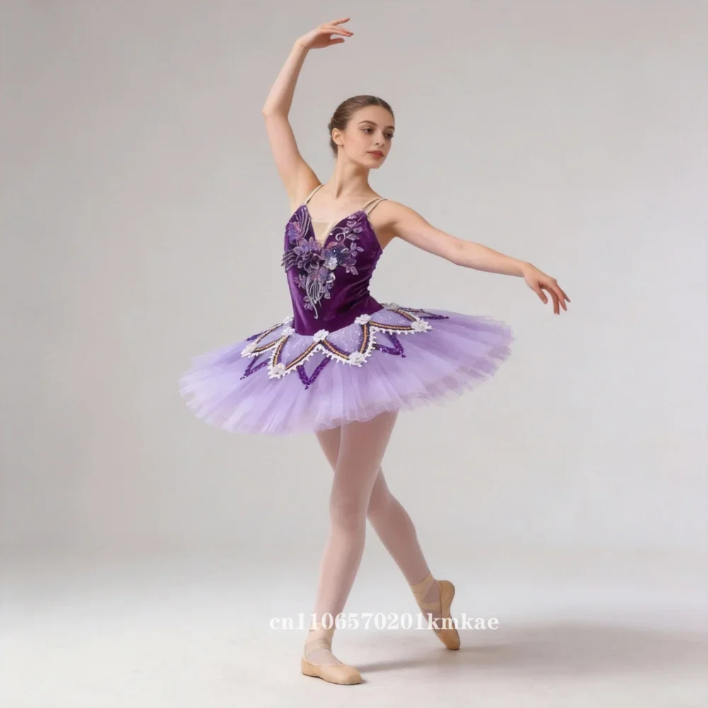 Purple Ballet Tutu Dress Girls Women Sequined Professional Ballet Dress Competition Dance Costumes Platter Tutu Ballerina Wear
Purple Ballet Tutu Dress Girls Women Sequined Professional Ballet Dress Competition Dance Costumes Platter Tutu Ballerina Wear