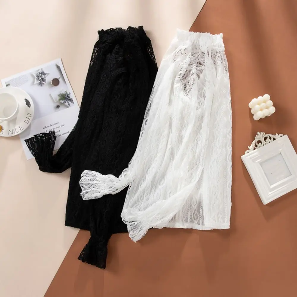 Pullover Lace Flower Top Women See Through Blouse Transparent Long Sleeved Top Streetwear Half High Collar
Pullover Lace Flower Top Women See Through Blouse Transparent Long Sleeved Top Streetwear Half High Collar