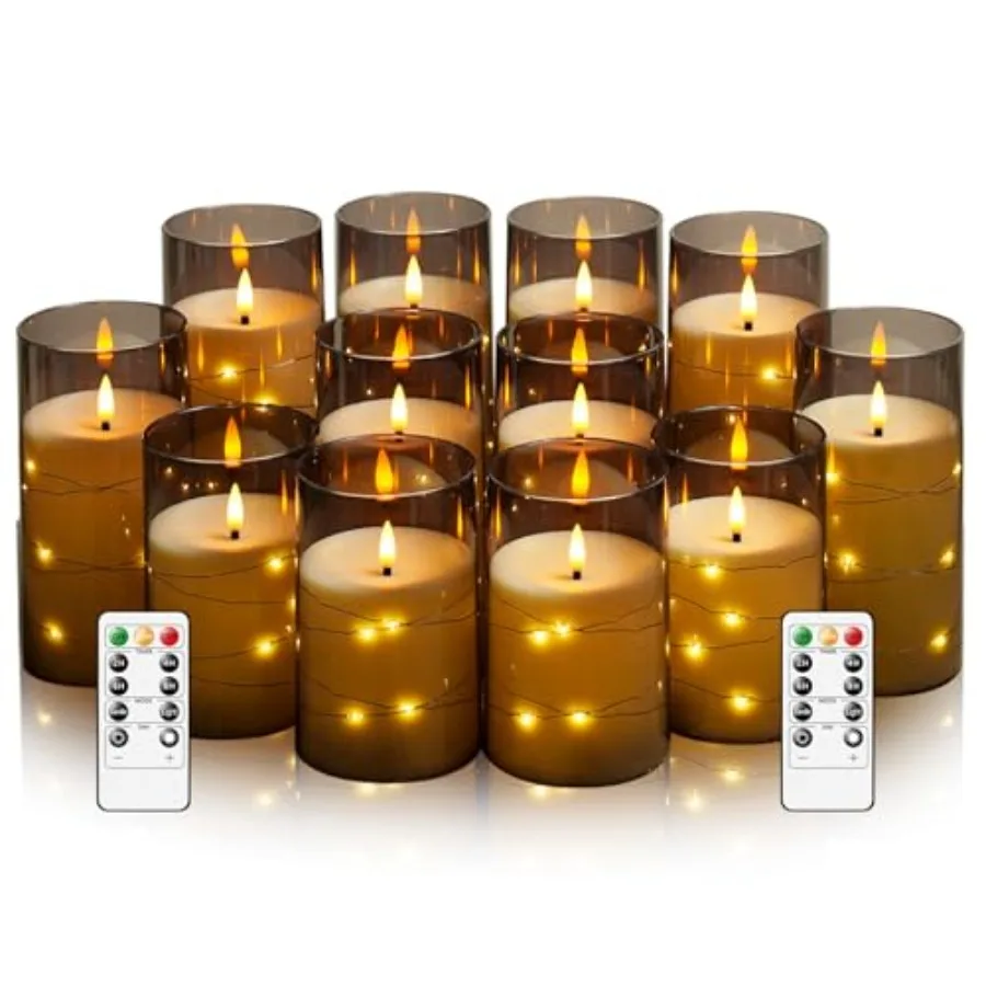 Flameless LED Candles with Timer 12 Pc Flickering Flameless Candles for Romantic Ambiance and Home Decoration Stable Acrylic Sh
Flameless LED Candles with Timer 12 Pc Flickering Flameless Candles for Romantic Ambiance and Home Decoration Stable Acrylic Sh
