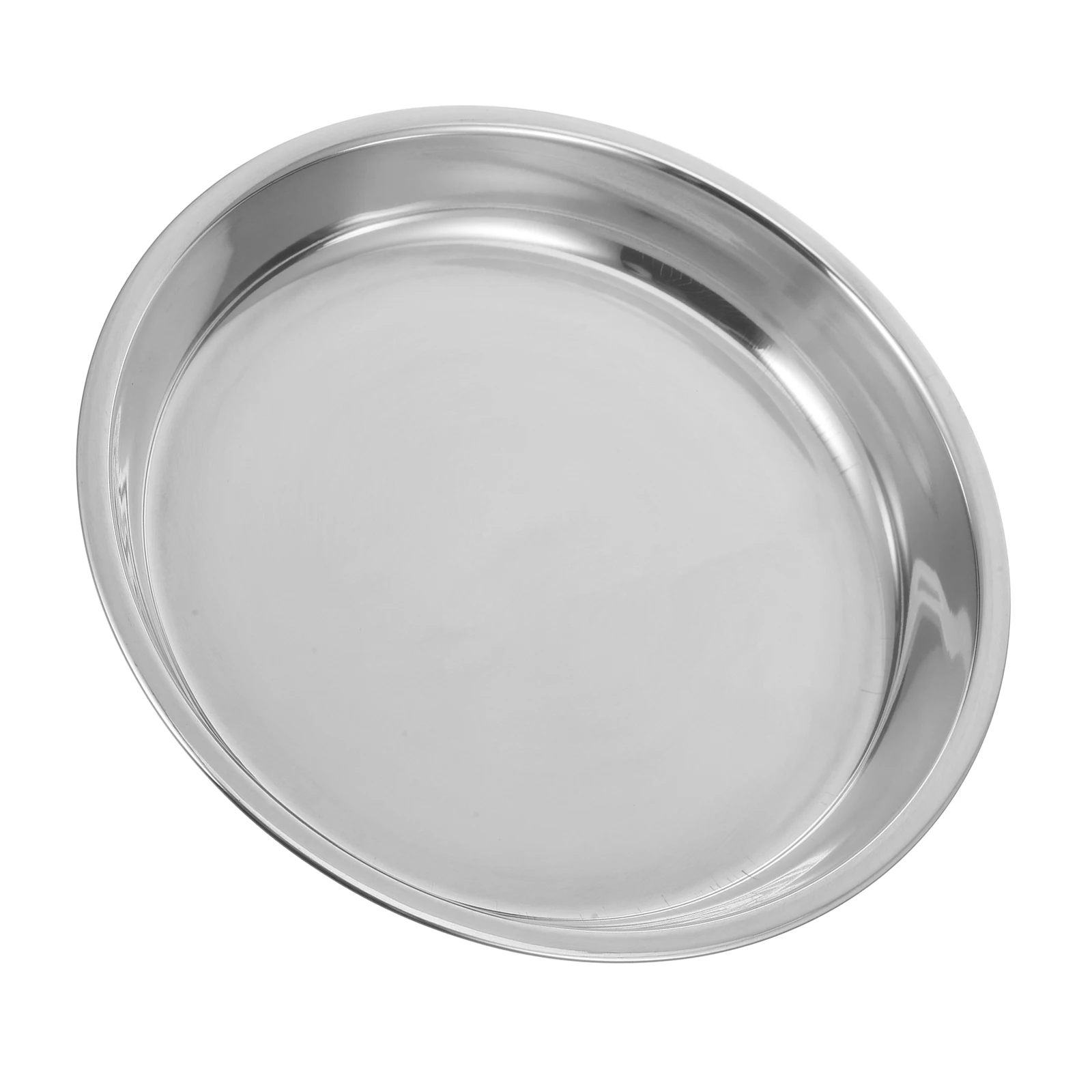 Stainless Steel Dinner Plate Flat Bottom Serving Platter for Food Party Salad Cake Barbecue Kitchen Container Silver
Stainless Steel Dinner Plate Flat Bottom Serving Platter for Food Party Salad Cake Barbecue Kitchen Container Silver