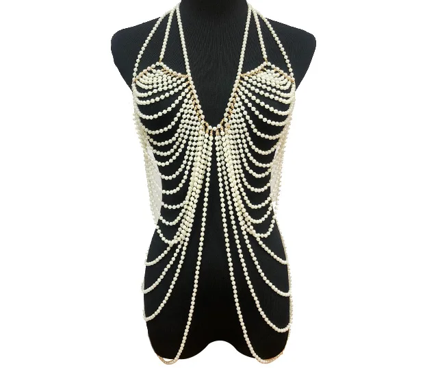 2024 body chain Chinese Pearl body chain dress accessory Wedding shawl exaggerated handmade multi-layer necklace for women
2024 body chain Chinese Pearl body chain dress accessory Wedding shawl exaggerated handmade multi-layer necklace for women
