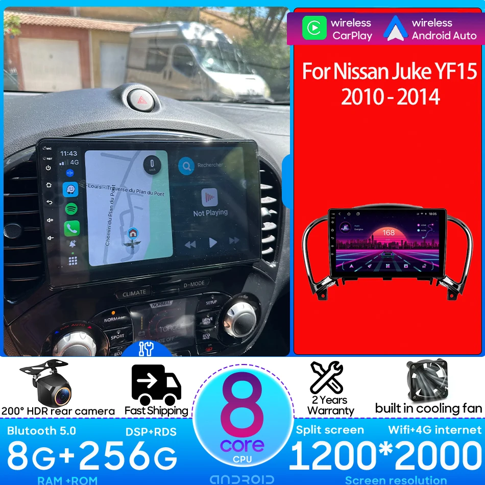 Для Nissan Juke YF15 2010-2014 Автомобильный мультимедийный плеер Автомобильный видеоплеер Навигация GPS Android Радио Стерео Беспроводной CarPlay
Для Nissan Juke YF15 2010-2014 Автомобильный мультимедийный плеер Автомобильный видеоплеер Навигация GPS Android Радио Стерео Беспроводной CarPlay
