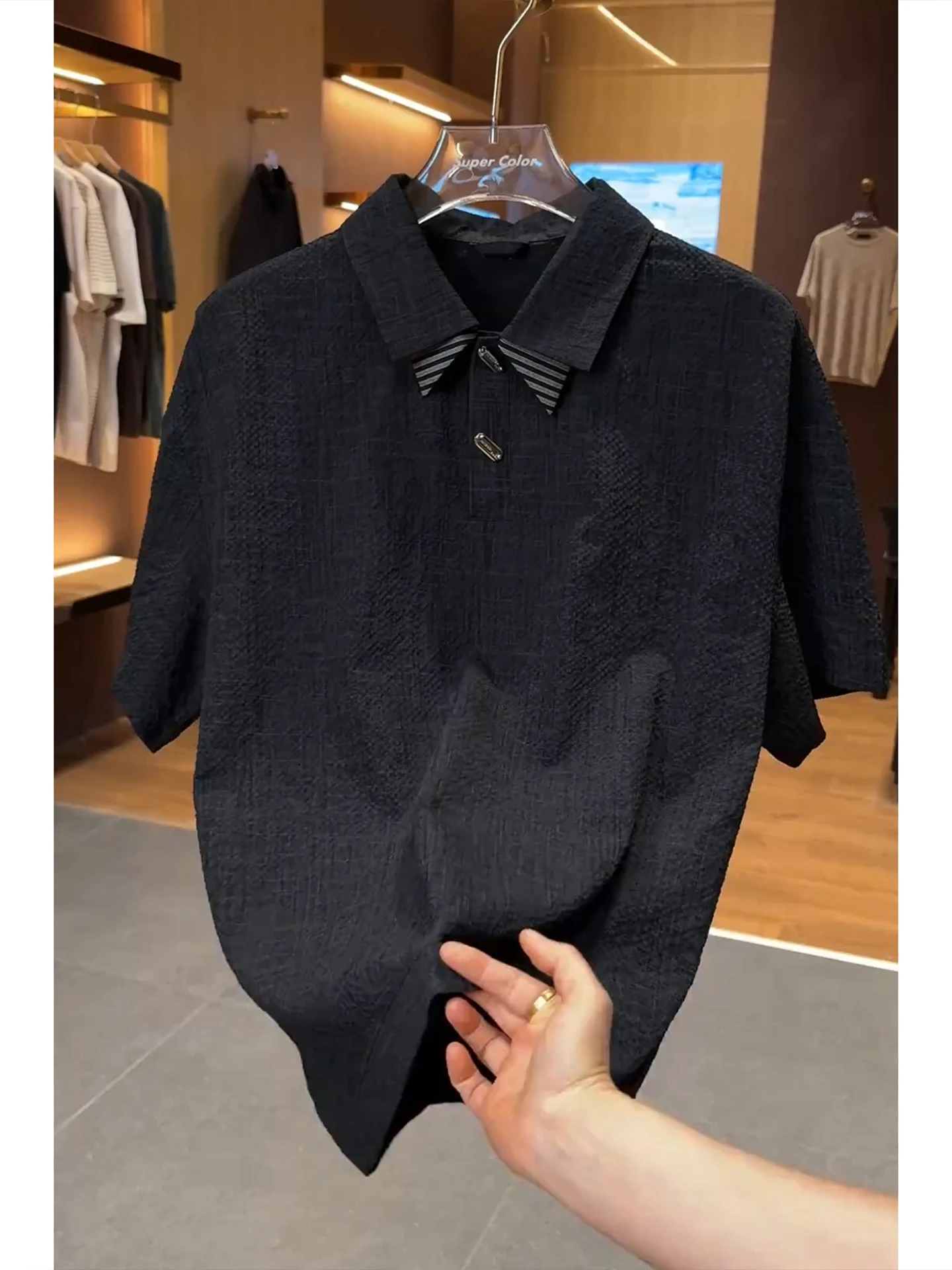 Cleanfit Collared Short Sleeve Shirt Men's Style Summer High-End Versatile Top Standard Fit Patchwork Design Breathable
Cleanfit Collared Short Sleeve Shirt Men's Style Summer High-End Versatile Top Standard Fit Patchwork Design Breathable