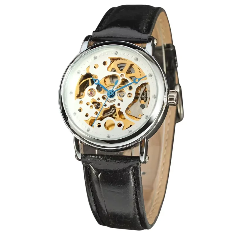 WINNER Brand Men Skeleton Gear Design Automatic Mechanical Wristwatches Popular Male Sports with Leather Wrist Watch
WINNER Brand Men Skeleton Gear Design Automatic Mechanical Wristwatches Popular Male Sports with Leather Wrist Watch