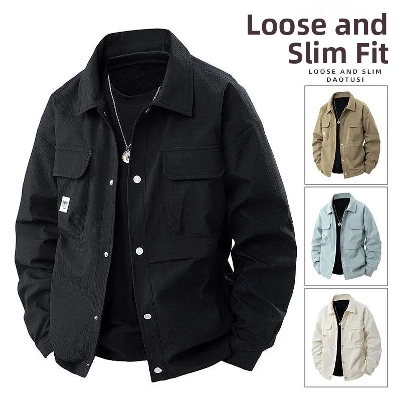 Casual Fashionable Casual Jacket Shirt Outerwear Spring Autumn New Style Versatile Stand Collar Workwear Polyester Fiber
Casual Fashionable Casual Jacket Shirt Outerwear Spring Autumn New Style Versatile Stand Collar Workwear Polyester Fiber