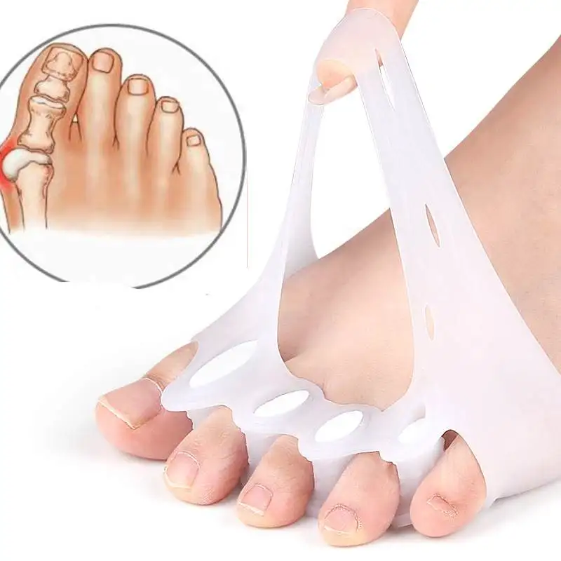 1/5Pairs Silicone Toe Separator Fingers Spacer Thumb Eversion Stretcher Toes Correction Device Forefoot Foot Care Pads Protector
1/5Pairs Silicone Toe Separator Fingers Spacer Thumb Eversion Stretcher Toes Correction Device Forefoot Foot Care Pads Protector