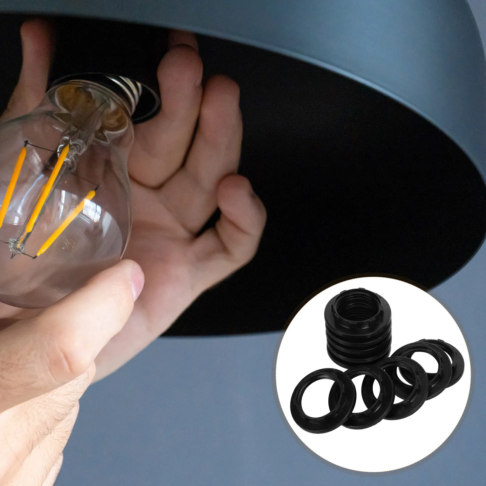 10Pcs E14 Candelabra Base Lamp Shade Collar Ring Plastic Threaded Socket Holder 2.8cm Fit Heat Resistant Lighting
10Pcs E14 Candelabra Base Lamp Shade Collar Ring Plastic Threaded Socket Holder 2.8cm Fit Heat Resistant Lighting
