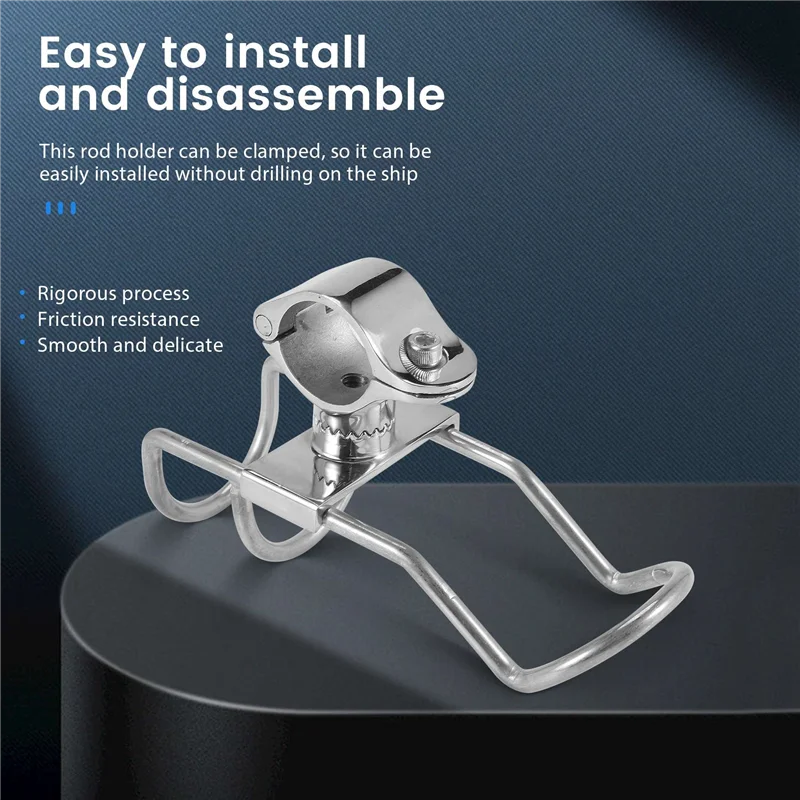1PCS Stainless Steel 316 Fishing Rod Rack Holder Pole Bracket Support Clamp On Rail Mount Boat Accessories-AT20
1PCS Stainless Steel 316 Fishing Rod Rack Holder Pole Bracket Support Clamp On Rail Mount Boat Accessories-AT20