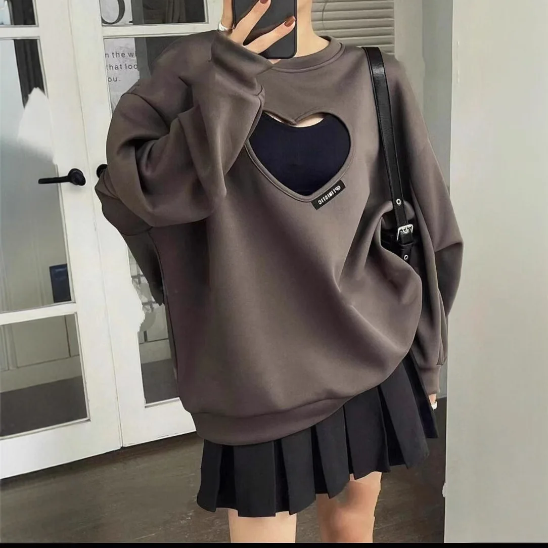 New Women's Sweatshirt O-neck Long-sleeved Hollow Loose Top Pullover Fashion High Street Hoodies for Women
New Women's Sweatshirt O-neck Long-sleeved Hollow Loose Top Pullover Fashion High Street Hoodies for Women