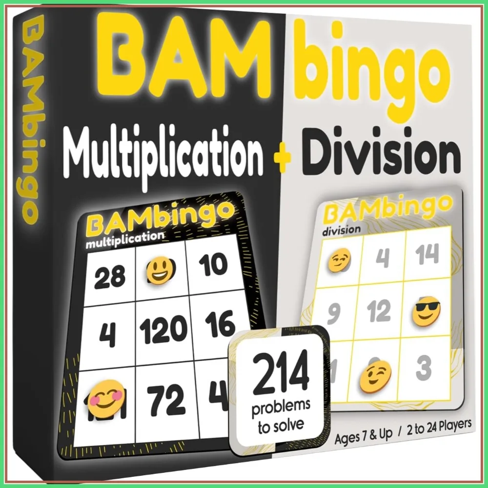 Multiplication and Division Facts Bingo Game - 3rd 4th 5th Grade Educational Math Learning for Classroom & Homeschool
Multiplication and Division Facts Bingo Game - 3rd 4th 5th Grade Educational Math Learning for Classroom & Homeschool