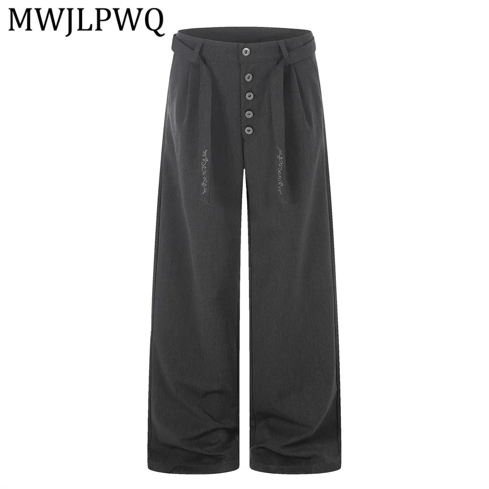 MWJLPWQ Drawstring Loose Casual Men's Trousers High Street New Fashion Waist Button Unique Design Drapey Wide-leg Pants 15306
MWJLPWQ Drawstring Loose Casual Men's Trousers High Street New Fashion Waist Button Unique Design Drapey Wide-leg Pants 15306