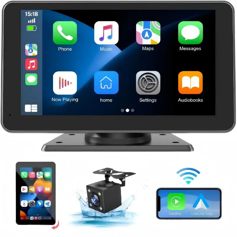 7-дюймовый беспроводной экран Carplay с поддержкой автомобильного Android Auto BT Airplay для автомобилей, грузовиков, фургонов, поддержкой задней камеры с видеоиграми,
7-дюймовый беспроводной экран Carplay с поддержкой автомобильного Android Auto BT Airplay для автомобилей, грузовиков, фургонов, поддержкой задней камеры с видеоиграми,
