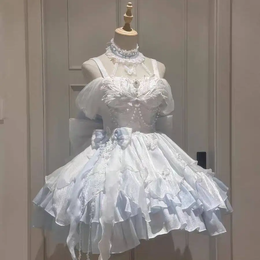 Fairy Original Lolita JSK Skirt Lace Ruffle Princess Dress Multi-Layer Ruffle Teen Girls Lolita Slip Dress
Fairy Original Lolita JSK Skirt Lace Ruffle Princess Dress Multi-Layer Ruffle Teen Girls Lolita Slip Dress