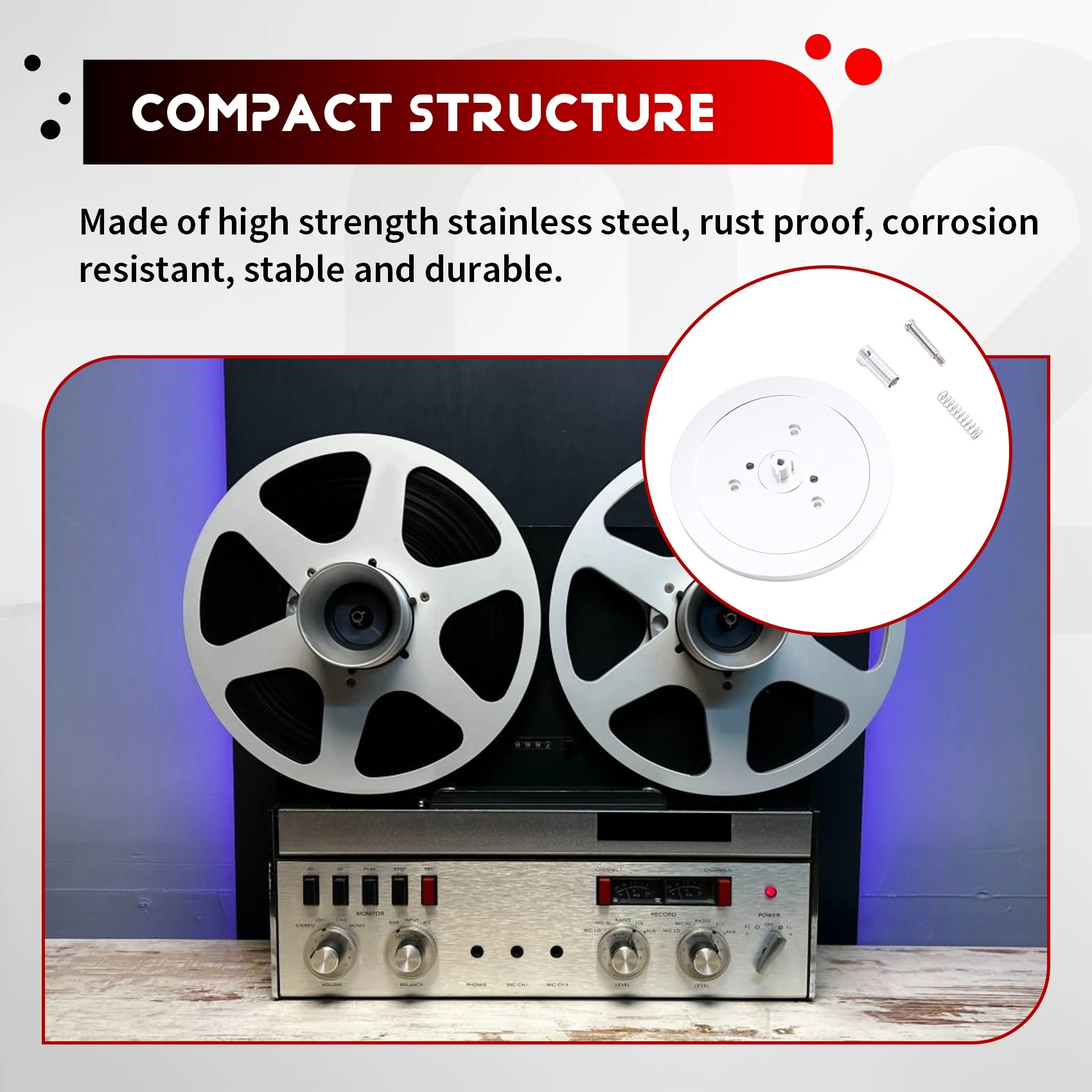 AT82-Reel To Reel Tape Recorder Trident Base For REVOX A77 B77 PR99 A700 For STUDER B67 A807 A810 For STUDER B67 A807 A810
AT82-Reel To Reel Tape Recorder Trident Base For REVOX A77 B77 PR99 A700 For STUDER B67 A807 A810 For STUDER B67 A807 A810