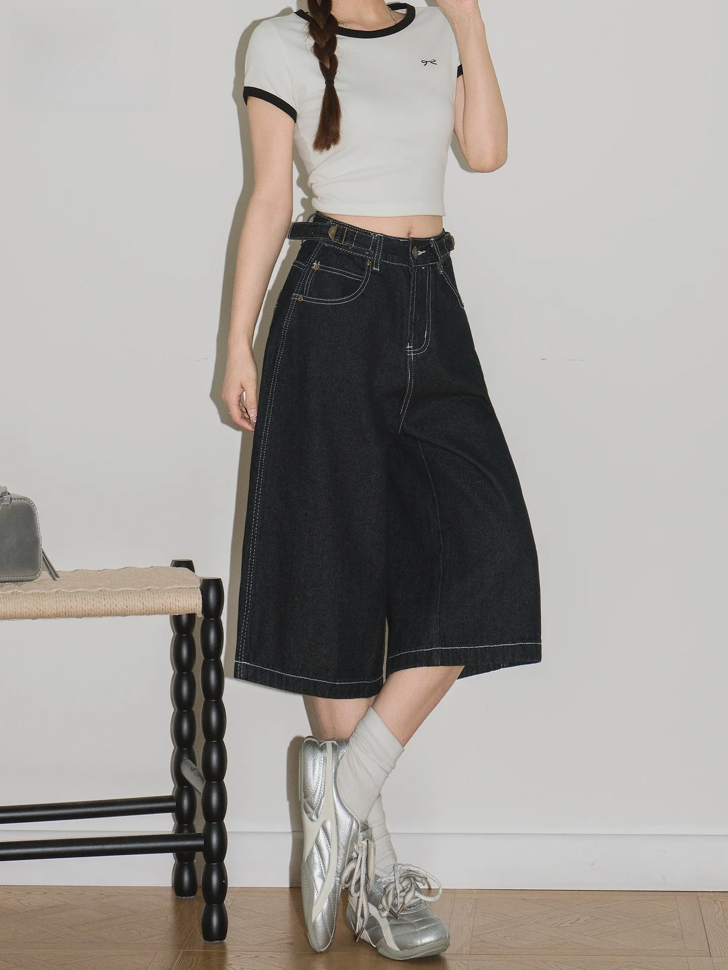 Blue American Style Faded Wide Leg Denim Seven-Foot Pants Women's Loose Slim Straight Jeans Casual High Waist Spring Summer
Blue American Style Faded Wide Leg Denim Seven-Foot Pants Women's Loose Slim Straight Jeans Casual High Waist Spring Summer