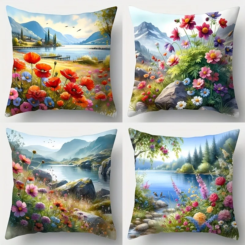 Double-Sided Scenic Landscape Wildflower Cushion Cover Elegant Nature Scenery Art Pillowcase Living Room Sofa Home Decor Case
Double-Sided Scenic Landscape Wildflower Cushion Cover Elegant Nature Scenery Art Pillowcase Living Room Sofa Home Decor Case
